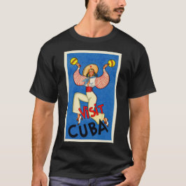 Art deco Cubaans briefkaart T-shirt
