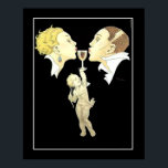 Art Deco Cupid met Couple Vintage Poster<br><div class="desc">Art Deco Cupid met Couple Vintage Poster art deco, retro afbeeldingen, illustraties, retro, nouveau, deco afbeelding, vintage reizen, frankrijk reizen, parijs reizen, frans, vintagestore, , restaurantdroog, retro, vintage images, Victoriaans, Victoriaans afbeeldingen, vintage grafische kaart, populair, décor stijlen, retro cool, modern, land, landschappen, vintage winkel, posters</div>