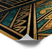 Art Deco Curled Sleeping Cat Wall Art Poster (Hoek)