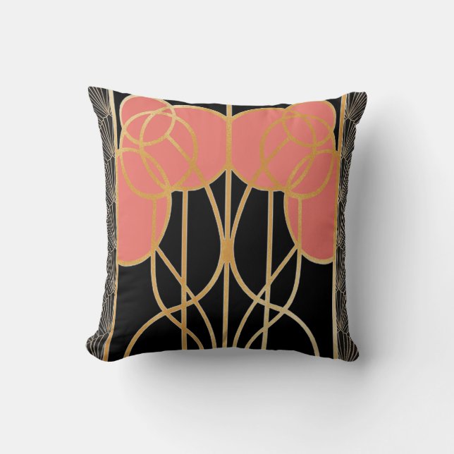 Art Deco Cushion. Abstract Kussen (Voorkant)