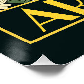 Art Deco Dag Vrouw & Bloemen Perfect Poster (Hoek)