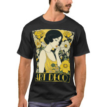 Art Deco Dag Vrouw & Bloemen