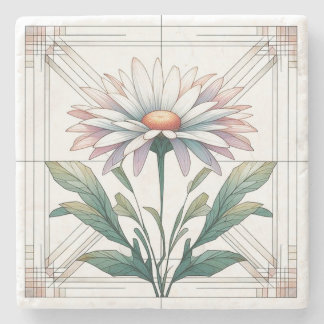 Art Deco Daisy Stone Onderzetter