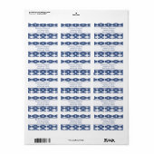 Art Deco Damask-adreslabel Etiket (Full Sheet)