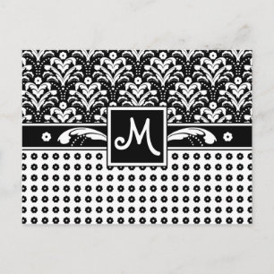 Art Deco Damask Chic van Elegant Business Woman Briefkaart