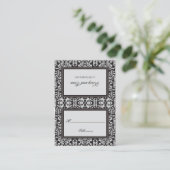 Art Deco Damask Place Card Plaatskaartje (Staand voorkant)