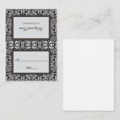 Art Deco Damask Place Card Plaatskaartje (Voorkant / Achterkant)