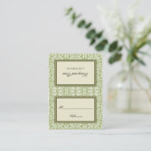 Art Deco Damask Place Card Plaatskaartje (Staand voorkant)