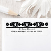 Art Deco Damask Return Address Label (Insitu)