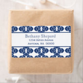 Art Deco Damask Verzendlabel (Insitu)