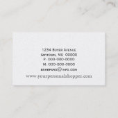 Art Deco Damask Visitekaartje, zwart Visitekaartje (Achterkant)