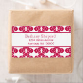 Art Deco Damast verzendlabel (Insitu)