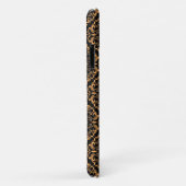 Art Deco Damast Zwart en Goud Case-Mate iPhone Case (Achterkant/rechts)