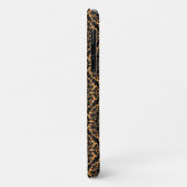 Art Deco Damast Zwart en Goud Case-Mate iPhone Case (Achterkant/links)