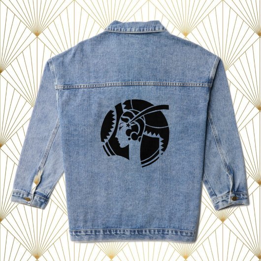 Art deco dame Denim Jas Jacket