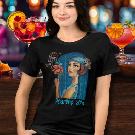 Art Deco Dame in Blauwe Jurk