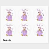ART DECO DAME KLASSEKE RONDE STICKER (Vel)