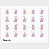 ART DECO DAME KLASSEKE RONDE STICKER (Vel)