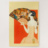 art deco dame met ventilator legpuzzel (Verticaal)