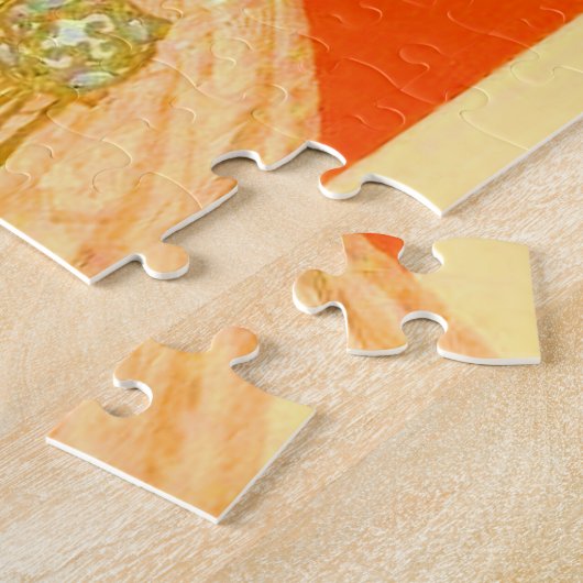 art deco dame met ventilator legpuzzel (Zijkant)