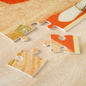 art deco dame met ventilator legpuzzel (Zijkant)