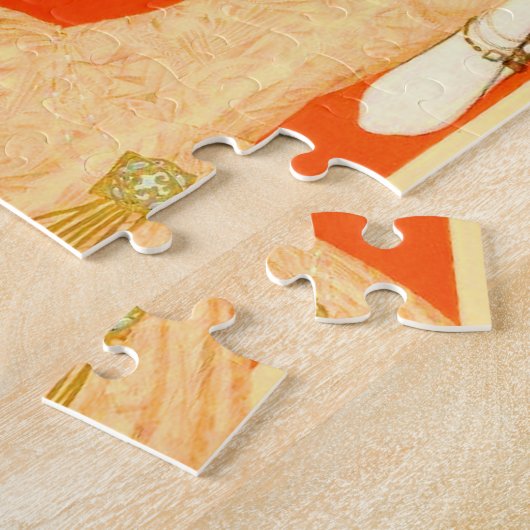 art deco dame met ventilator legpuzzel (Zijkant)