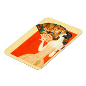 art deco dame met ventilator magneet (Linkerzijde)