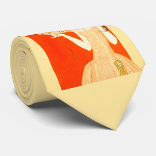 art deco dame met ventilator stropdas