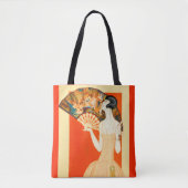 art deco dame met ventilator tote bag (Voorkant)