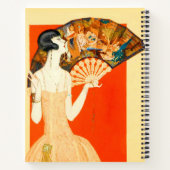 art deco dame met waaier notitieboek (Achterkant)
