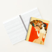 art deco dame met waaier notitieboek (Binnen)
