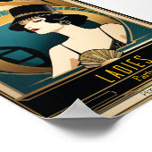 Art Deco Dames Feestavond Poster (Hoek)