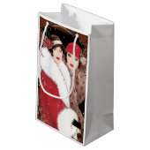 Art Deco-dames kerstfeestdag Klein Cadeauzakje (Achterkant Gekanteld)