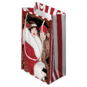  Art Deco-dames kerstfeestdag Klein Cadeauzakje (Voorkant Gekanteld)