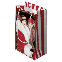 Art Deco-dames kerstfeestdag Klein Cadeauzakje