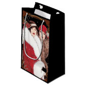  Art Deco-dames kerstfeestdag Klein Cadeauzakje (Voorkant Gekanteld)