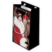 Art Deco-dames kerstfeestdag Klein Cadeauzakje (Achterkant Gekanteld)