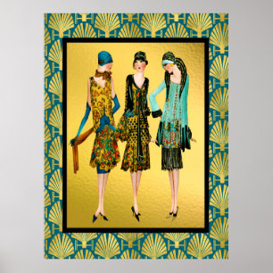 Art Deco Dames Mode Poster