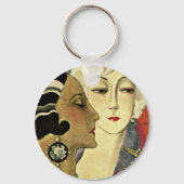 Art Deco-dames Sleutelhanger (Voorkant)