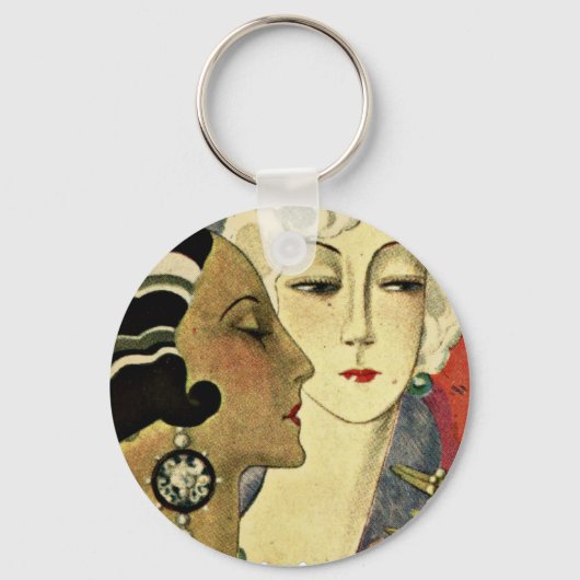 Art Deco-dames Sleutelhanger (Voorkant)