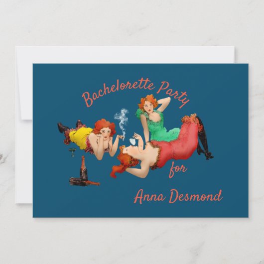 Art Deco Dames vrijgezellenfeest Kaart (Voorkant)