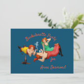 Art Deco Dames vrijgezellenfeest Kaart (Staand voorkant)