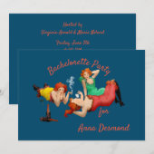 Art Deco Dames vrijgezellenfeest Kaart (Voorkant / Achterkant)