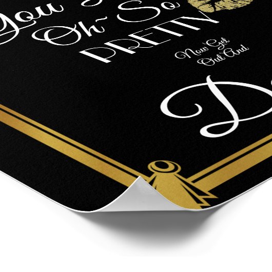 Art Deco damesbadkamerposter Poster (Hoek)