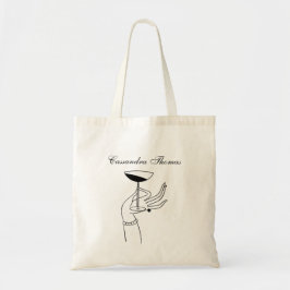 Art Deco Dameshand die Champagneglas Vasthoudt Tote Bag