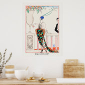 Art deco damesmode vintage illustratie poster (Keuken)