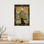 Art Deco Damesposter Poster (Keuken)