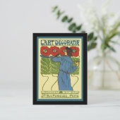 Art Deco-damesschilderijen Briefkaart (Staand voorkant)