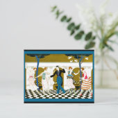 Art Deco Dance Briefkaart (Staand voorkant)