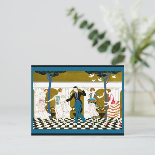 Art Deco Dance Briefkaart (Staand voorkant)